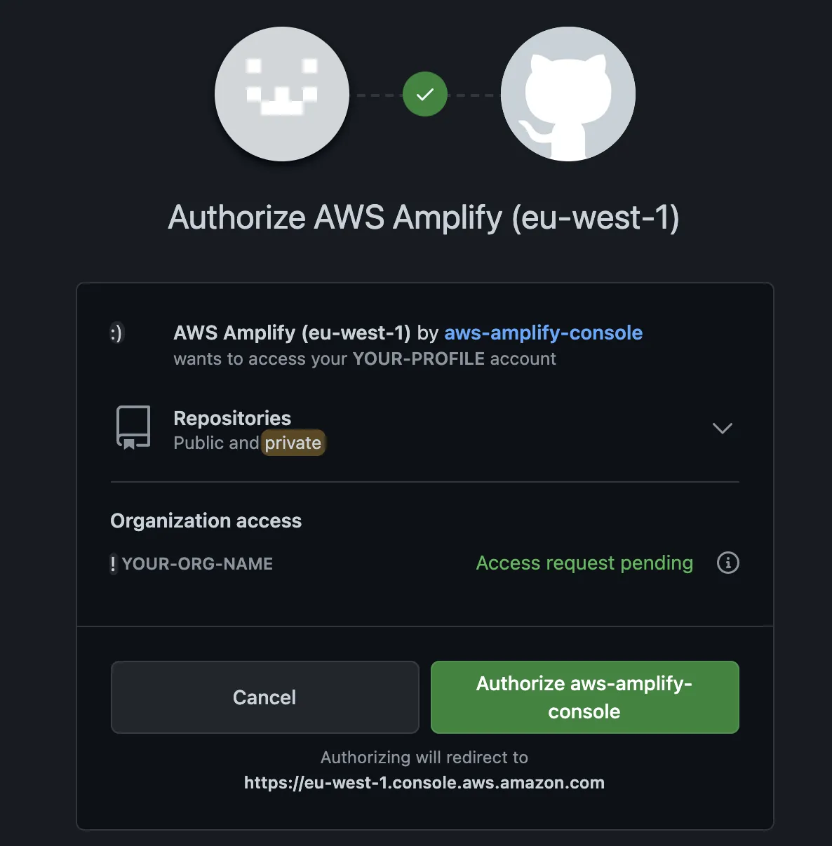 Authorize Amplify Github App